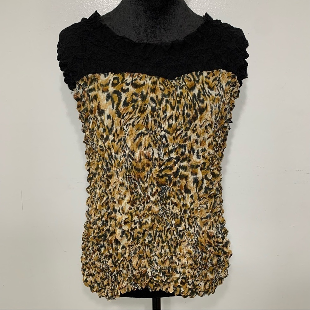 Origami Magic Scarf Leopard Print Y2K One Size Popcorn Top